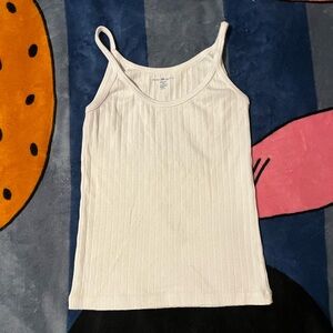 brandy melville white ribbed top